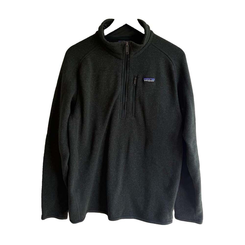 Patagonia Better Sweater Fleece Quarter Zip Sweatshirt Size L Forest Green
